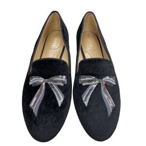 Talbots Women's Black Suede Flats with Mirror Heel Size 7M  SKU 1254